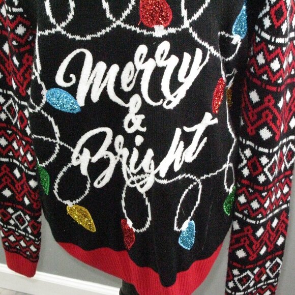 You Look Ugly Today Embellished Ugly Christmas Sweater Size Medium - Picture 2 of 5